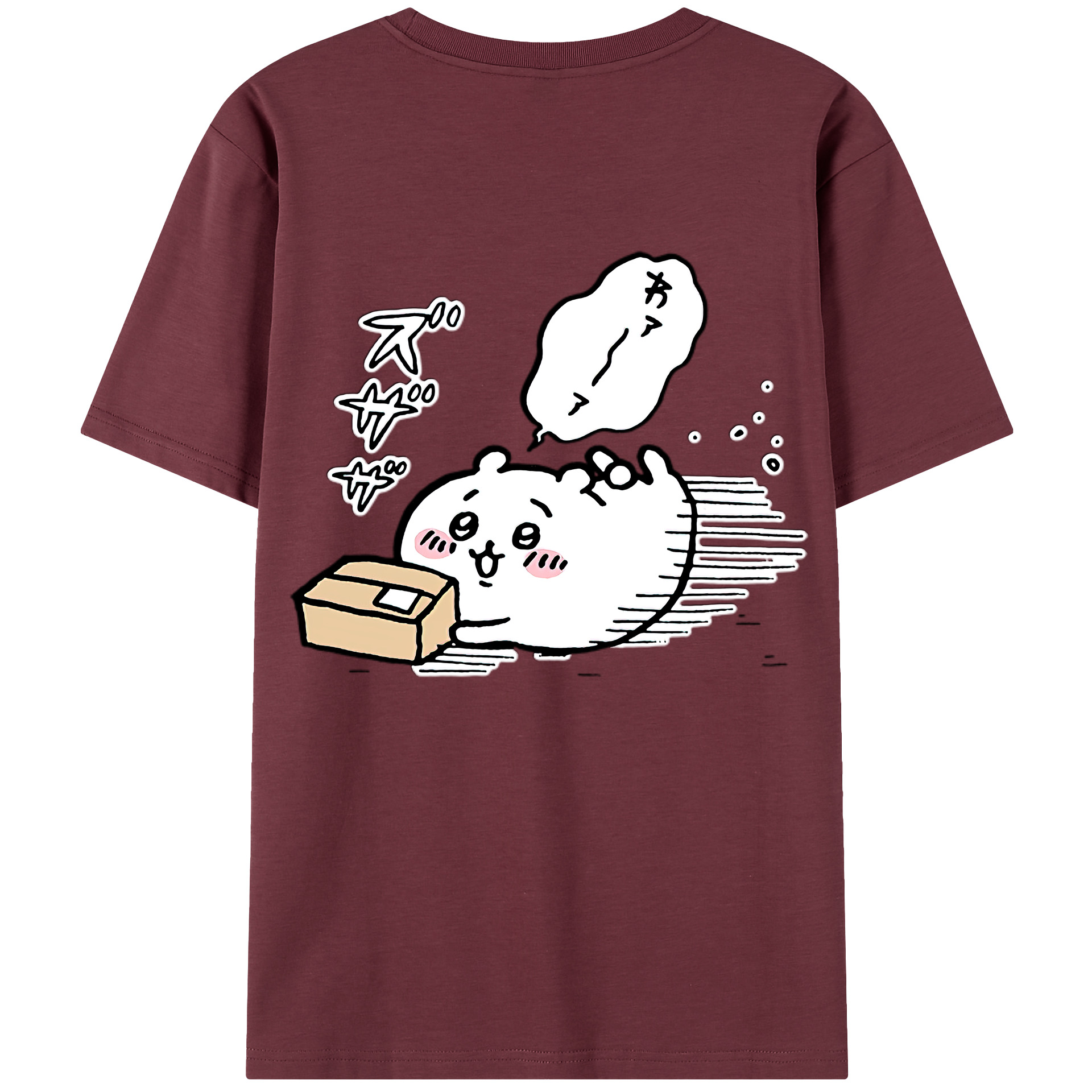 （画像用） ちいかわ ちいかわ Chii-kawa chiikawa 綿100％半袖Tシャツ（背面プリント）